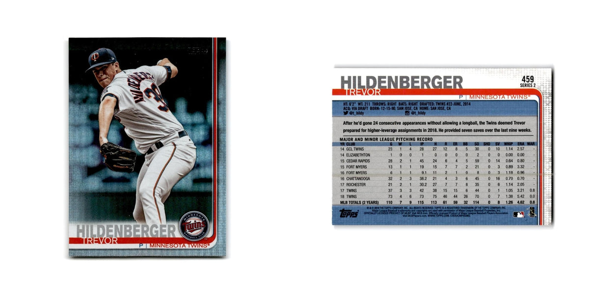 Trevor Hildenberger 2019 Topps #459 Minnesota Twins Baseball Card NM