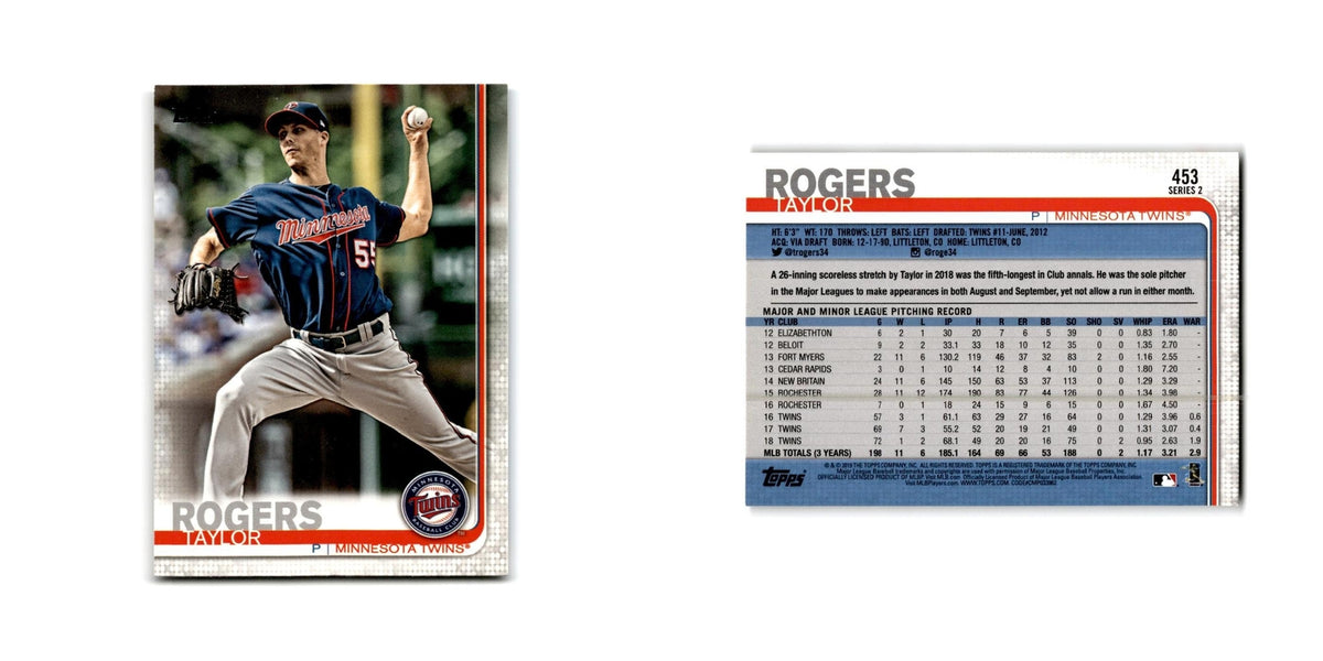Taylor Rogers 2019 Topps #453 Minnesota Twins Baseball Card NM
