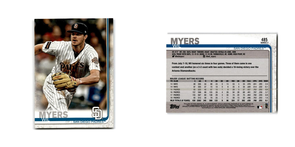 Wil Myers 2019 Topps #485 San Diego Padres Baseball Card NM