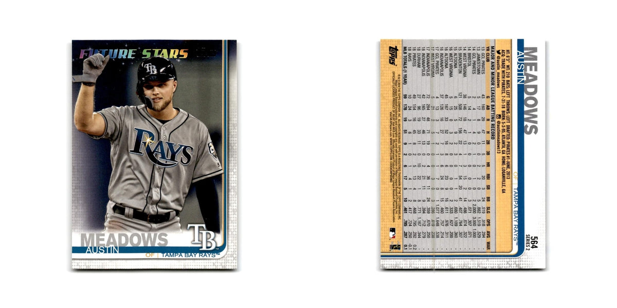 Austin Meadows 2019 Topps #564A Tampa Bay Rays Baseball Card NM