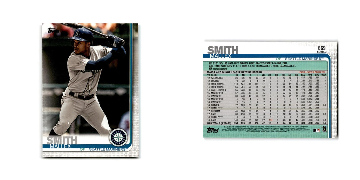 Mallex Smith 2019 Topps #669 Seattle Mariners Baseball Card NM