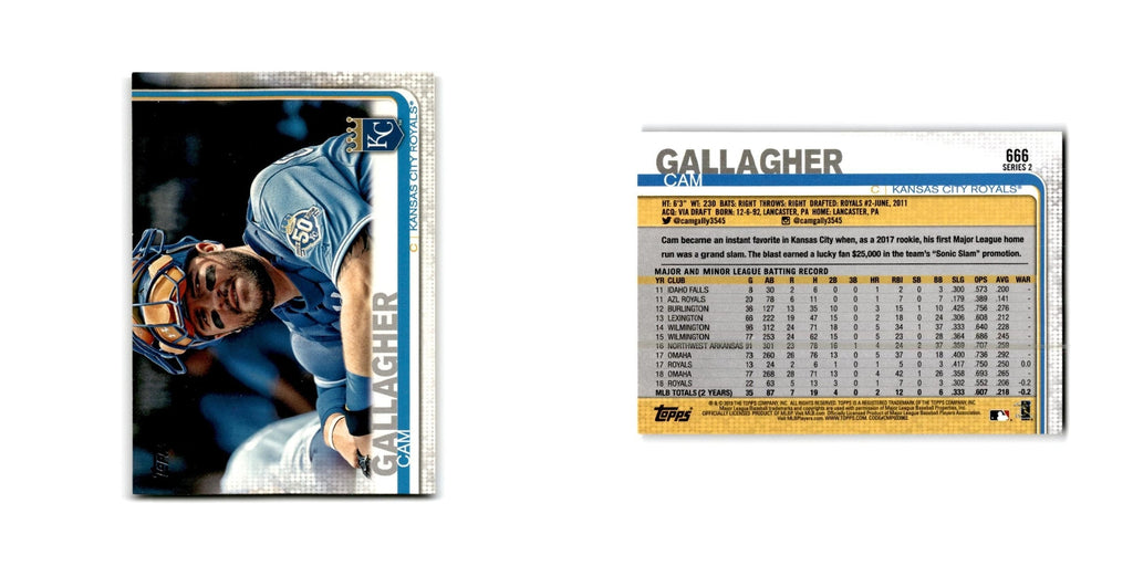 Cam Gallagher 2019 Topps #666 Kansas City Royals Baseball Card NM