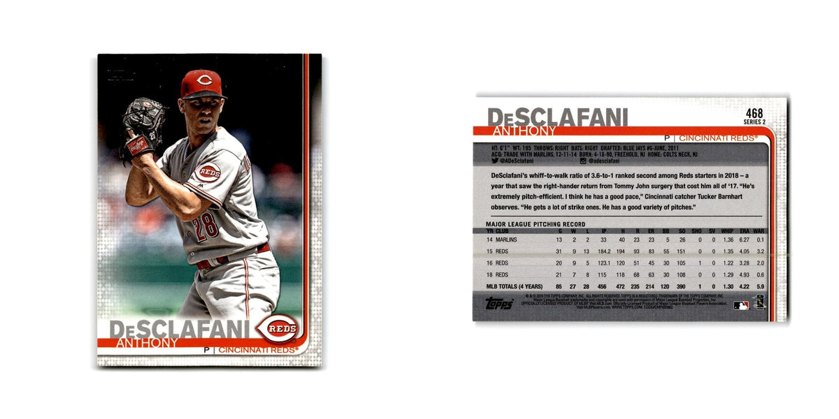 Anthony DeSclafani 2019 Topps #468 Cincinnati Reds Baseball Card NM