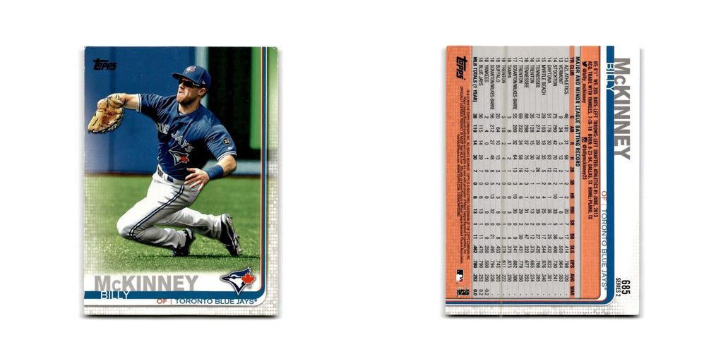 Billy McKinney 2019 Topps #685 Toronto Blue Jays Baseball Card NM
