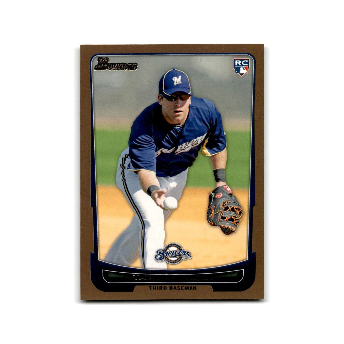 Taylor Green 2012 Bowman Gold #199 Milwaukee Brewers Baseball Card NM