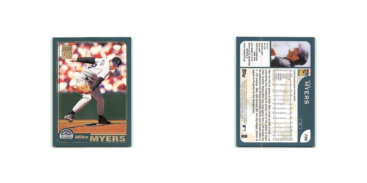 Mike Myers 2001 Topps #718 Colorado Rockies Baseball Card NM