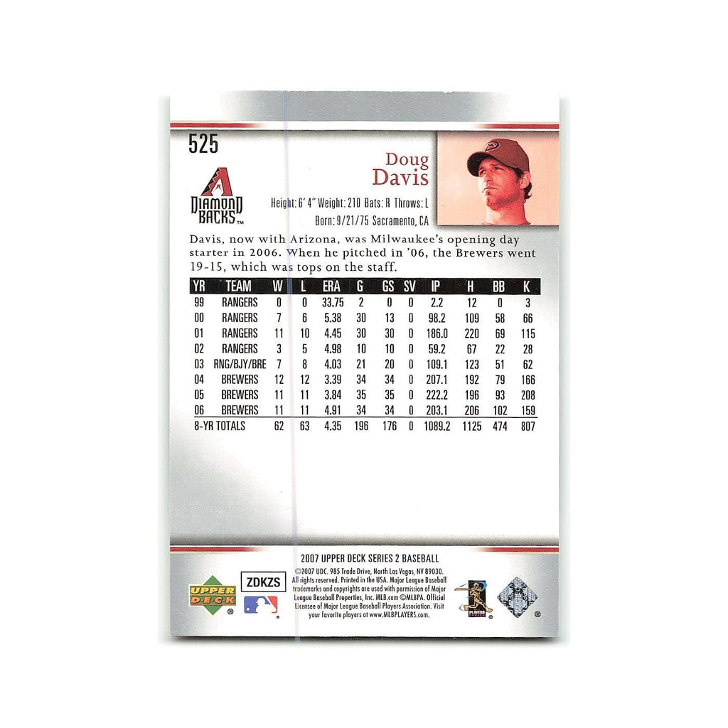 Doug Davis 2007 Upper Deck #525 Arizona Diamondbacks Baseball Card NM