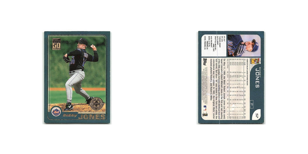 Bobby Jones Home team ADV 2001 Topps #57 New York Mets Baseball Card NM