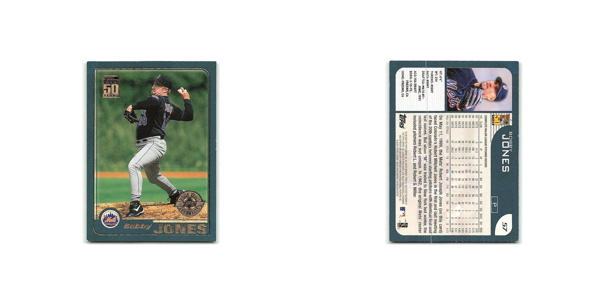 Bobby Jones Home team ADV 2001 Topps #57 New York Mets Baseball Card NM
