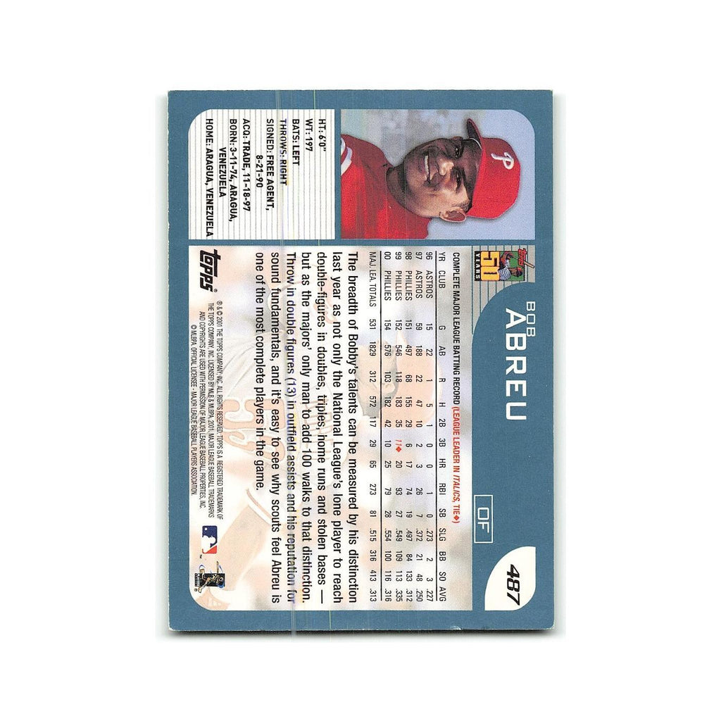 Bobby Abreu 2001 Topps #487 Philadelphia Phillies Baseball Card NM