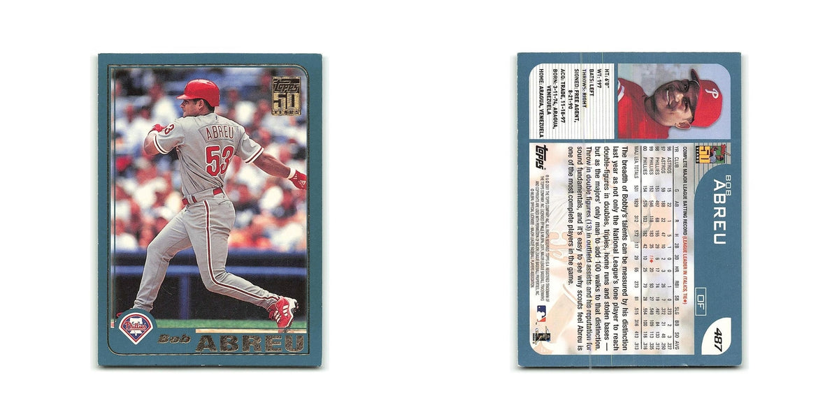 Bobby Abreu 2001 Topps #487 Philadelphia Phillies Baseball Card NM