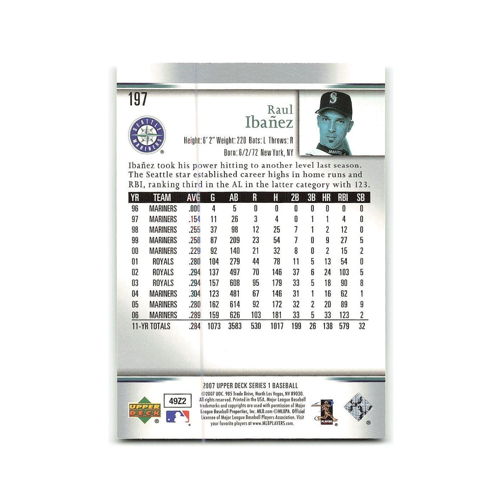 Raul Ibanez 2007 Upper Deck #197 Seattle Mariners Baseball Card NM
