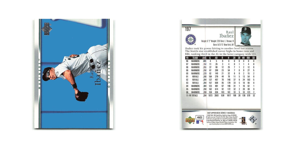 Raul Ibanez 2007 Upper Deck #197 Seattle Mariners Baseball Card NM