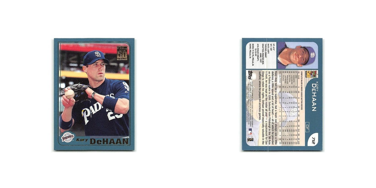 Kory DeHaan 2001 Topps #712 San Diego Padres Baseball Card NM