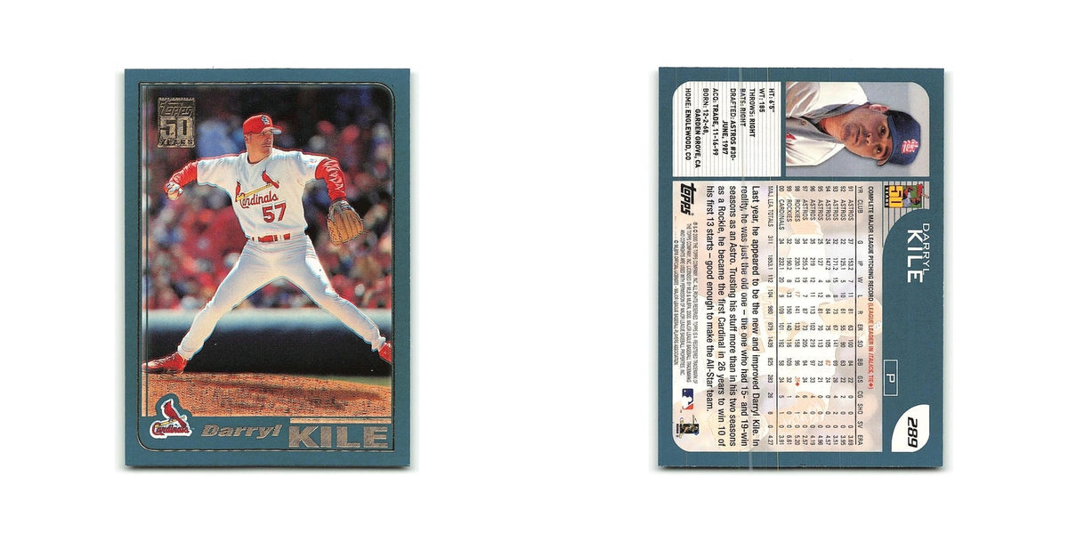 Darryl Kile 2001 Topps #289 St. Louis Cardinals Baseball Card NM