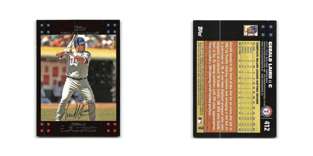Gerald Laird 2007 Topps #412 Texas Rangers Baseball Card NM
