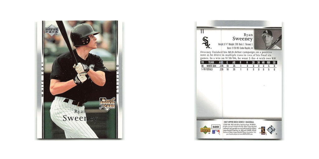 Ryan Sweeney 2007 Upper Deck #11 Chicago White Sox Baseball Card NM