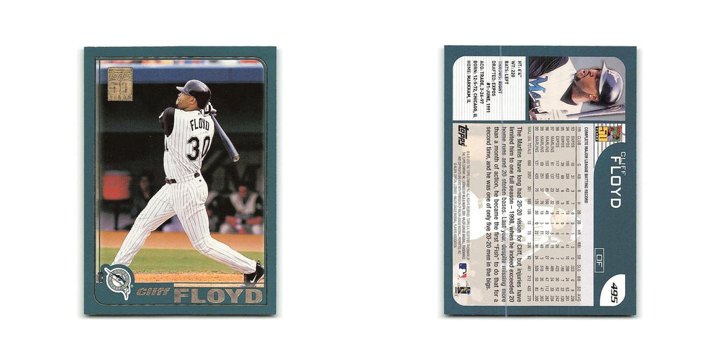 Cliff Floyd 2001 Topps #495 Florida Marlins Baseball Card NM