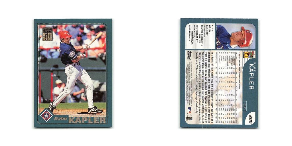 Gabe Kapler 2001 Topps #286 Texas Rangers Baseball Card NM