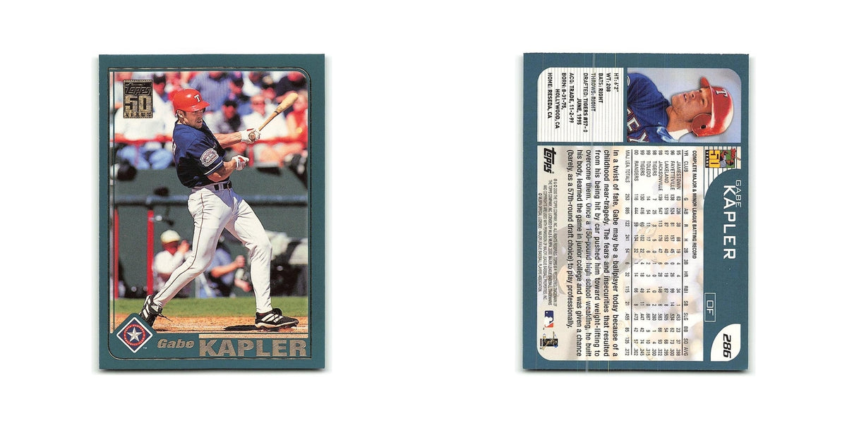 Gabe Kapler 2001 Topps #286 Texas Rangers Baseball Card NM