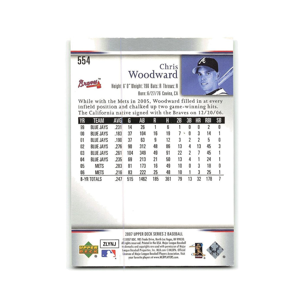 Chris Woodward 2007 Upper Deck #554 Atlanta Braves Baseball Card NM
