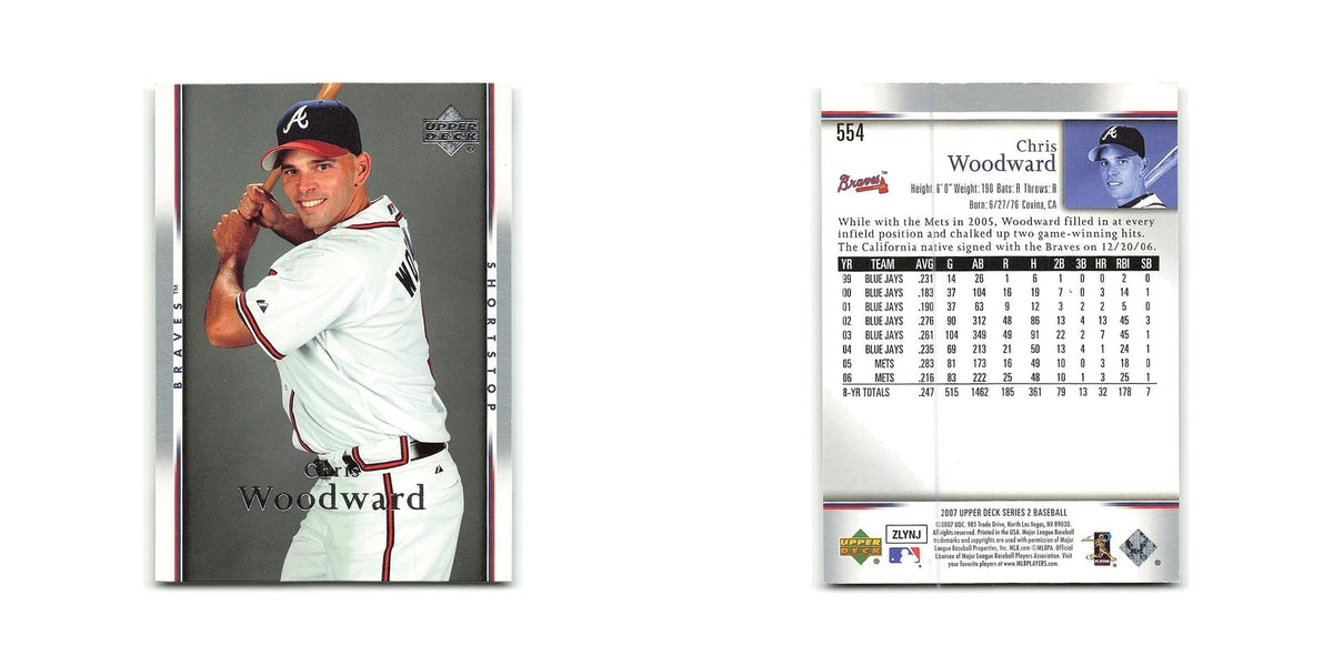 Chris Woodward 2007 Upper Deck #554 Atlanta Braves Baseball Card NM