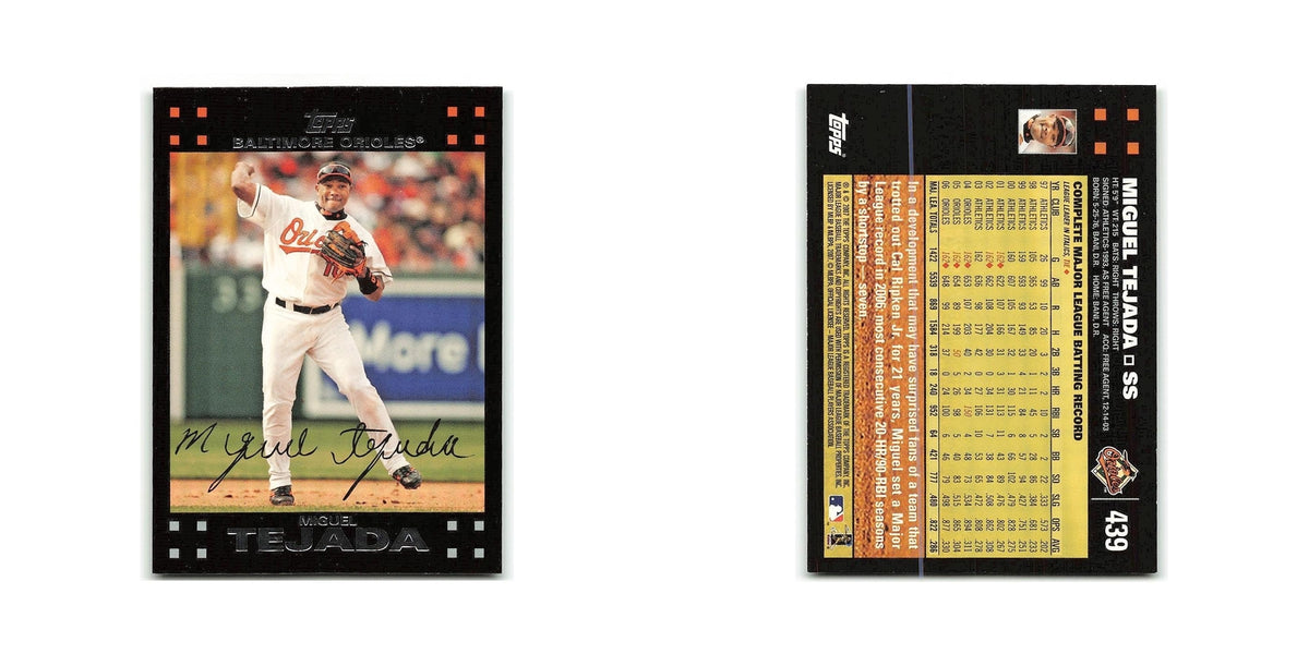 Miguel Tejada 2007 Topps #439 Baltimore Orioles Baseball Card NM