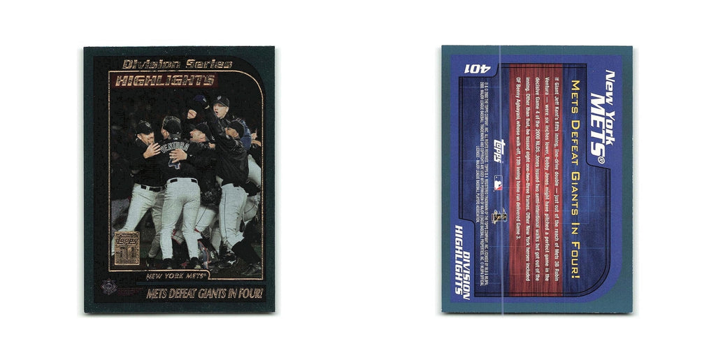 Division Series Highlights 2001 Topps #401 New York Mets Baseball Card NM