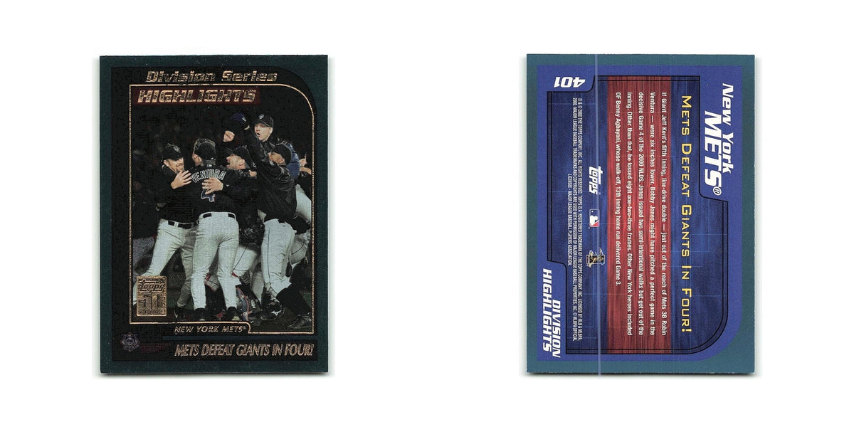 Division Series Highlights 2001 Topps #401 New York Mets Baseball Card NM