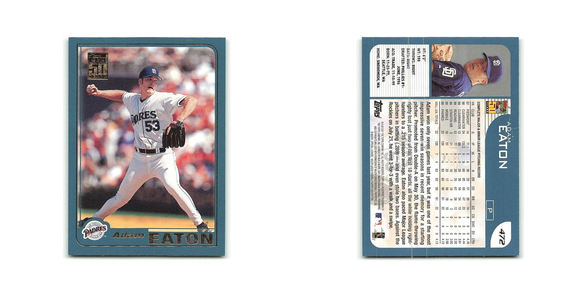 Adam Eaton 2001 Topps #472 San Diego Padres Baseball Card NM