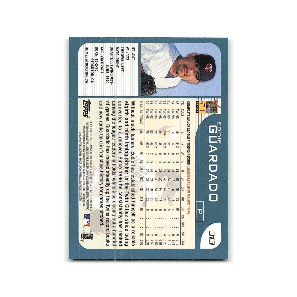 Eddie Guardado 2001 Topps #313 Minnesota Twins Baseball Card NM