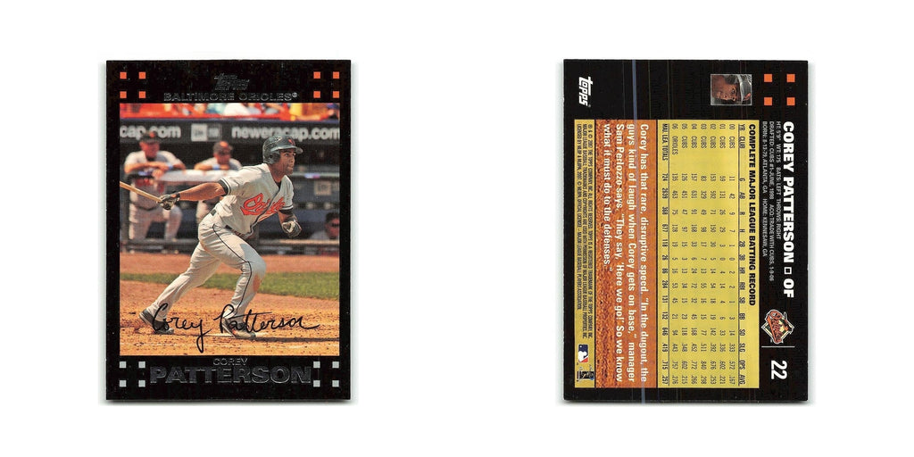 Corey Patterson 2007 Topps #22 Baltimore Orioles Baseball Card NM