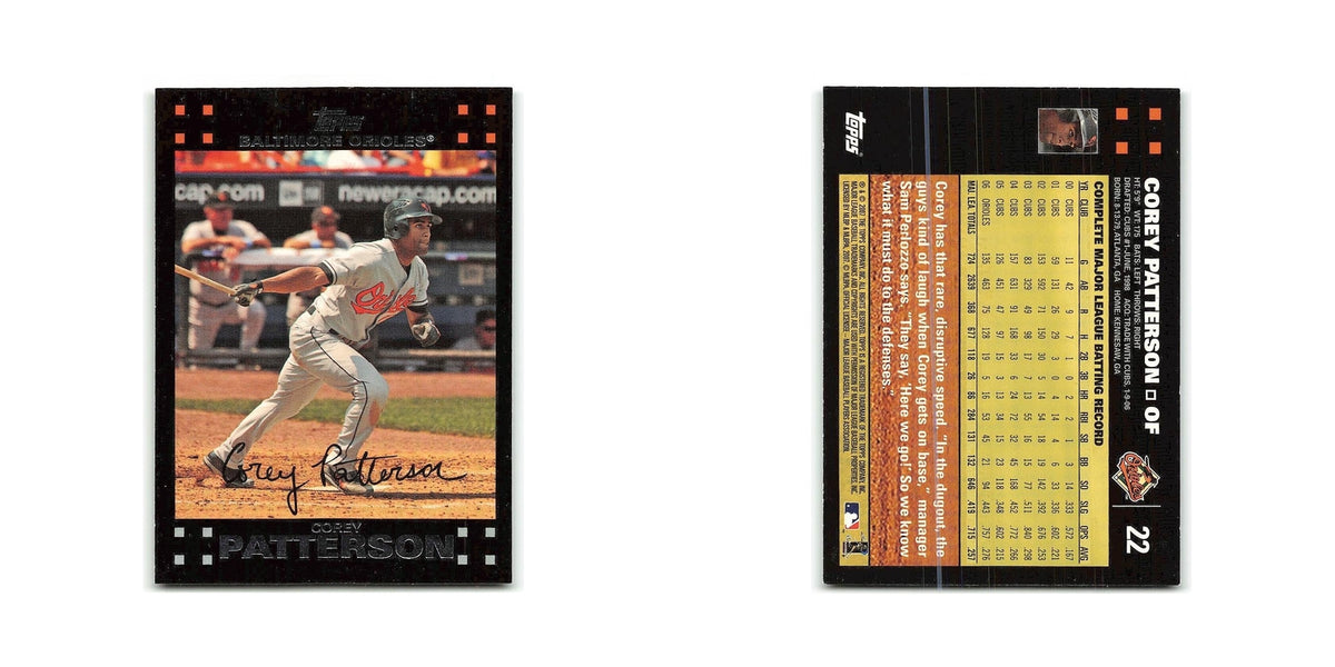 Corey Patterson 2007 Topps #22 Baltimore Orioles Baseball Card NM