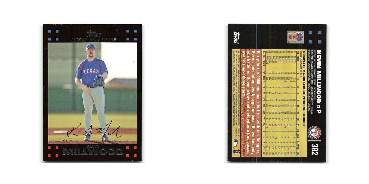 Kevin Millwood 2007 Topps #382 Texas Rangers Baseball Card NM