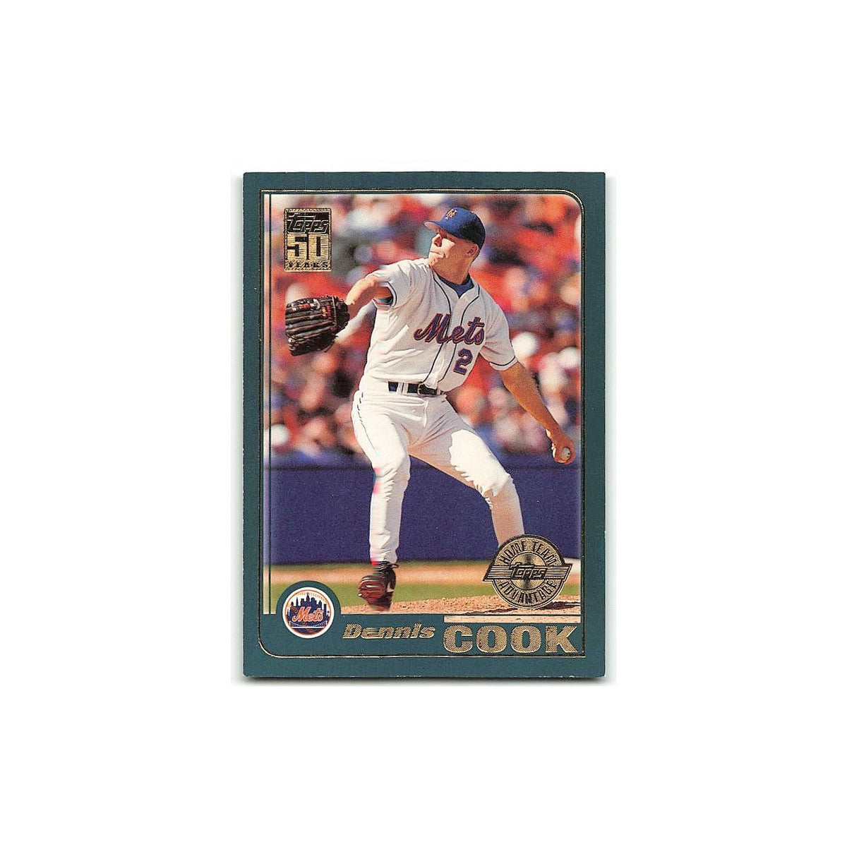 Dennis Cook Home team ADV 2001 Topps #156 New York Mets Baseball Card NM