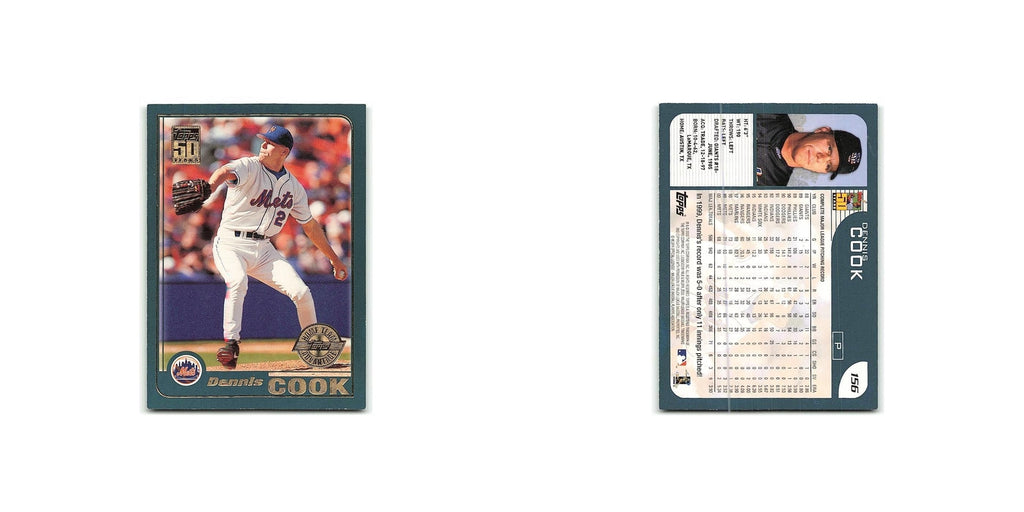 Dennis Cook Home team ADV 2001 Topps #156 New York Mets Baseball Card NM