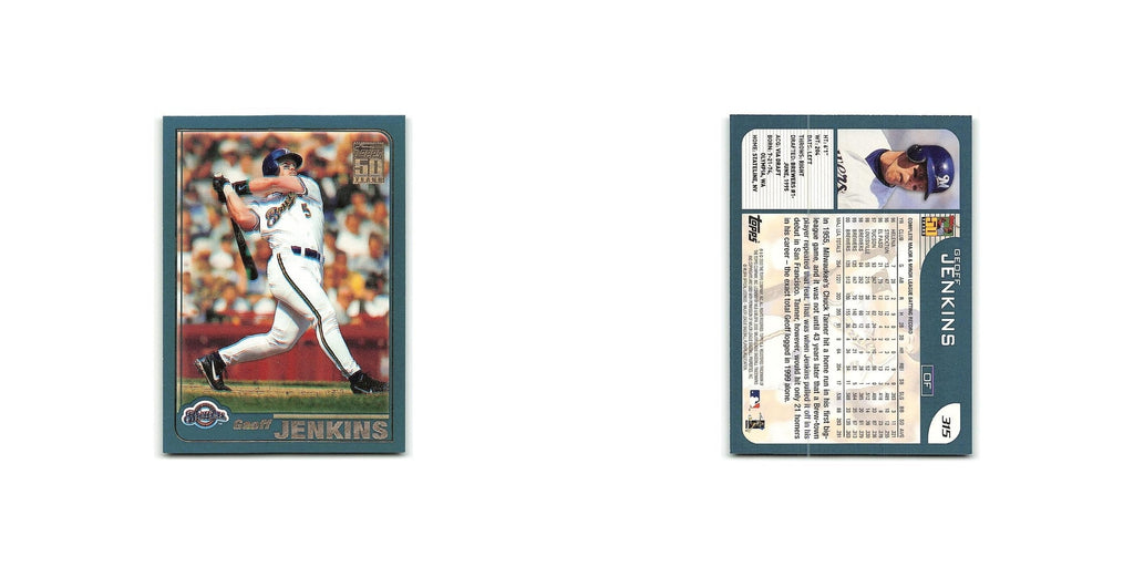 Geoff Jenkins 2001 Topps #315 Milwaukee Brewers Baseball Card NM