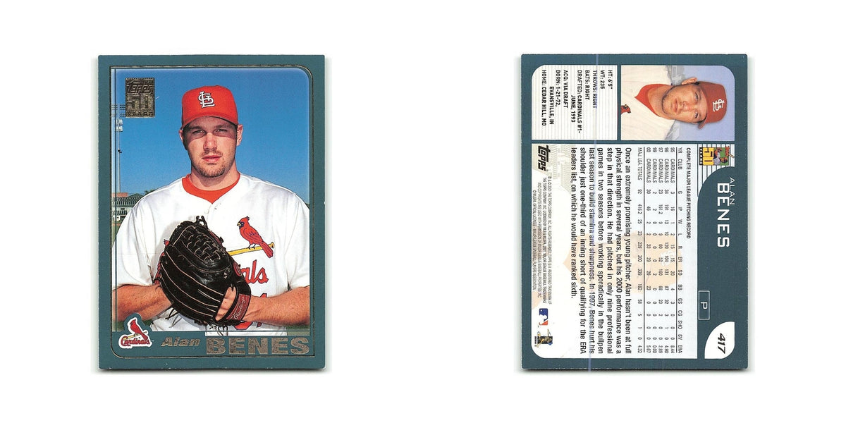 Alan Benes 2001 Topps #417 St. Louis Cardinals Baseball Card NM
