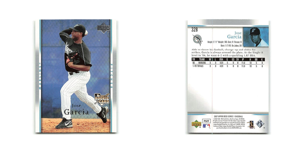 Jose Garcia 2007 Upper Deck #328 Florida Marlins Baseball Card NM