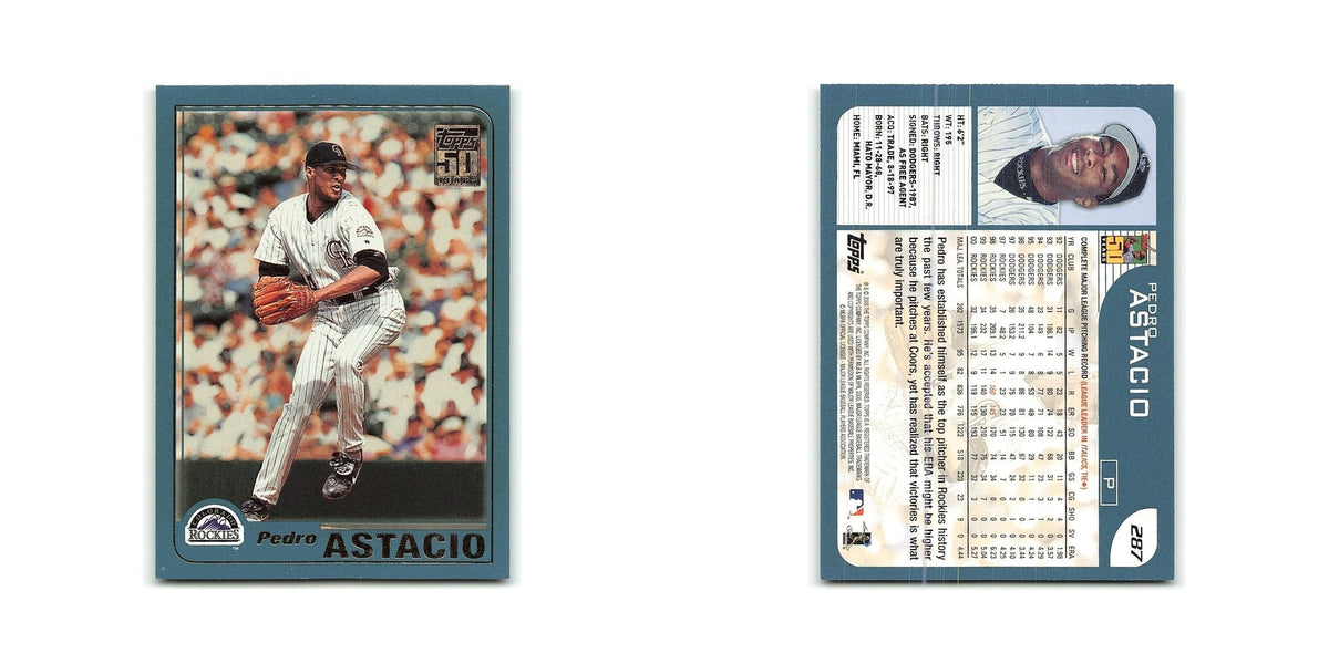 Pedro Astacio 2001 Topps #287 Colorado Rockies Baseball Card NM