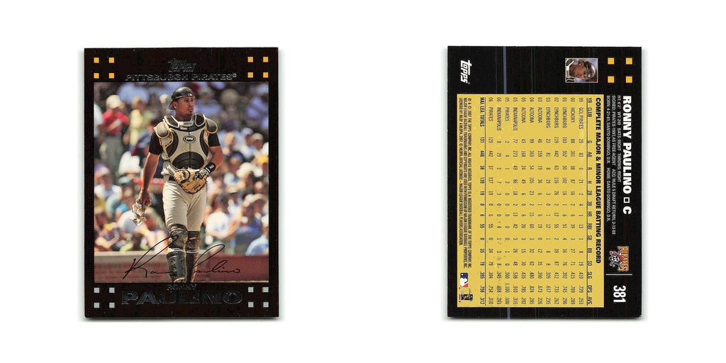 Ronny Paulino 2007 Topps #381 Pittsburgh Pirates Baseball Card NM