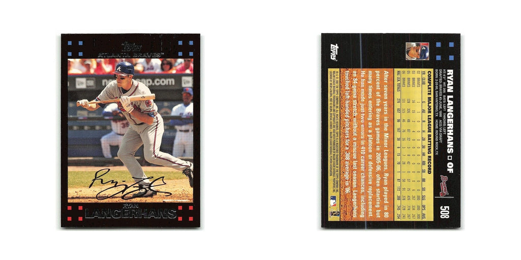 Ryan Langerhans 2007 Topps #508 Atlanta Braves Baseball Card NM