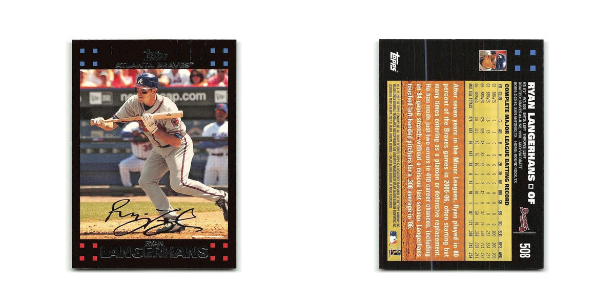 Ryan Langerhans 2007 Topps #508 Atlanta Braves Baseball Card NM