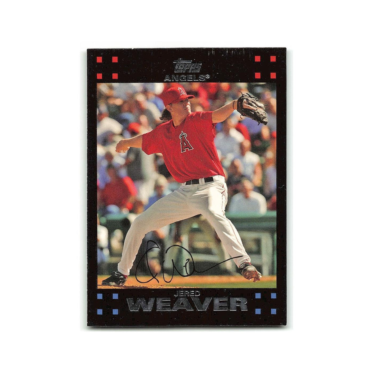 Jered Weaver 2007 Topps #75 Los Angeles Angels Baseball Card NM