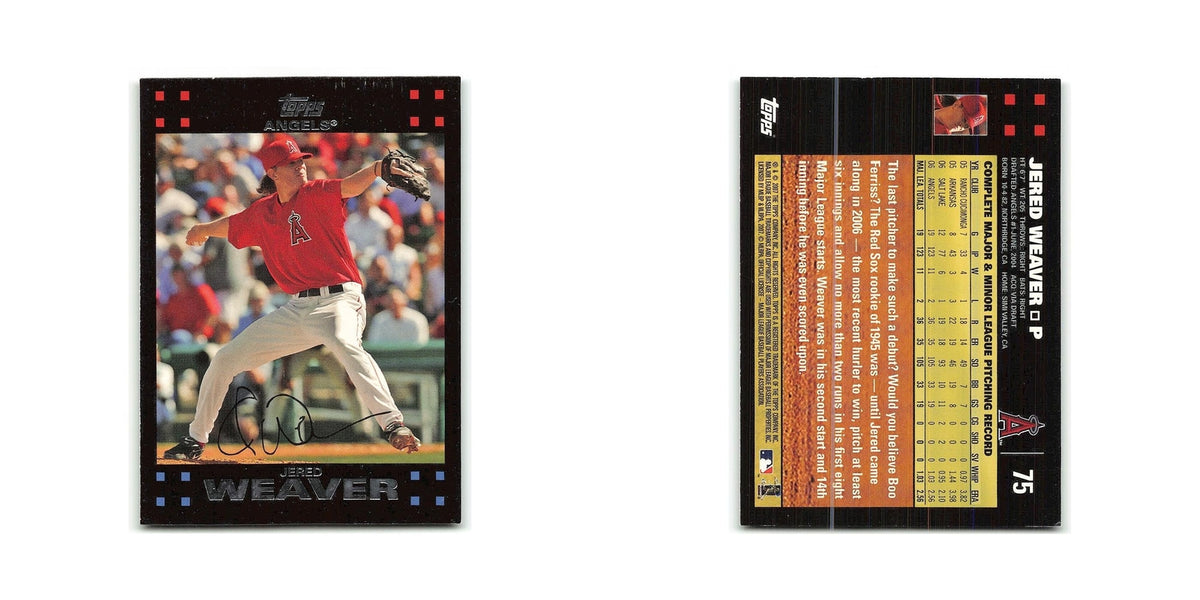 Jered Weaver 2007 Topps #75 Los Angeles Angels Baseball Card NM
