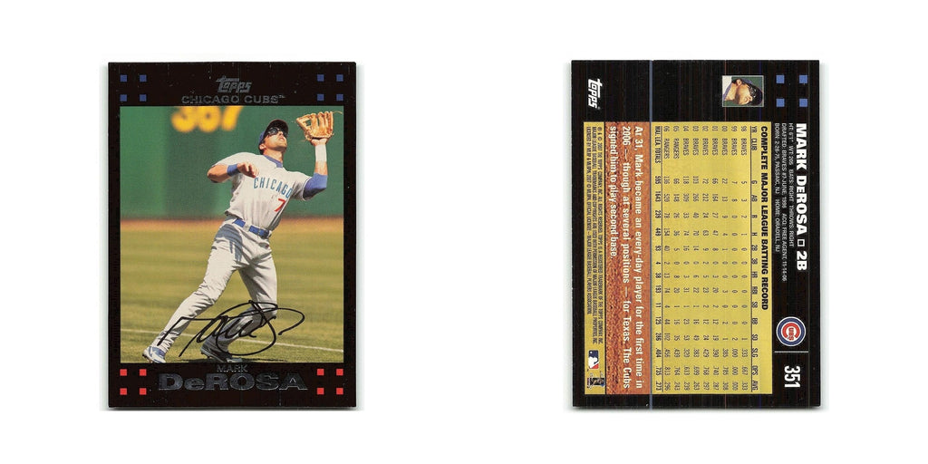 Mark DeRosa 2007 Topps #351 Chicago Cubs Baseball Card NM