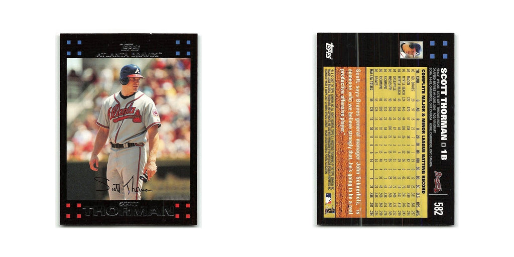 Scott Thorman 2007 Topps #582 Atlanta Braves Baseball Card NM