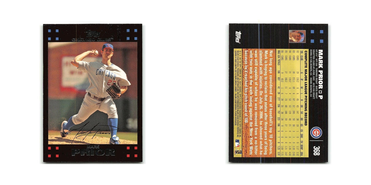 Mark Prior 2007 Topps #368 Chicago Cubs Baseball Card NM