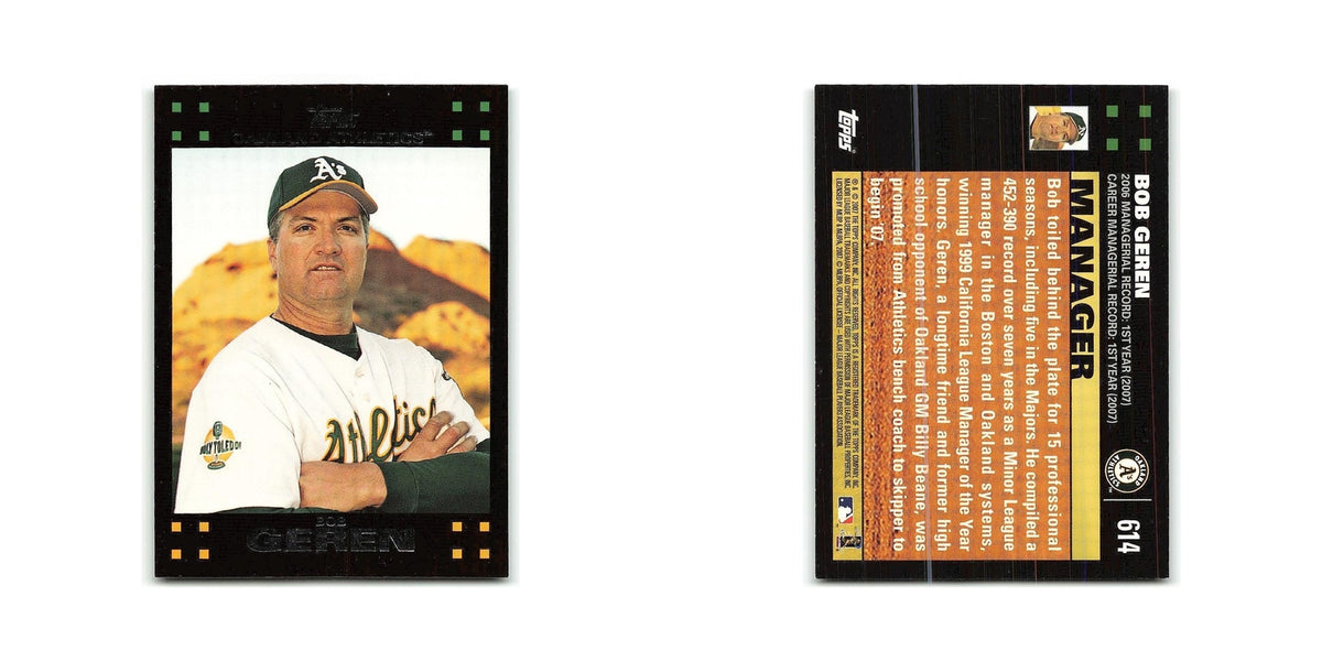 Bob Geren 2007 Topps #614 Oakland Athletics Baseball Card NM