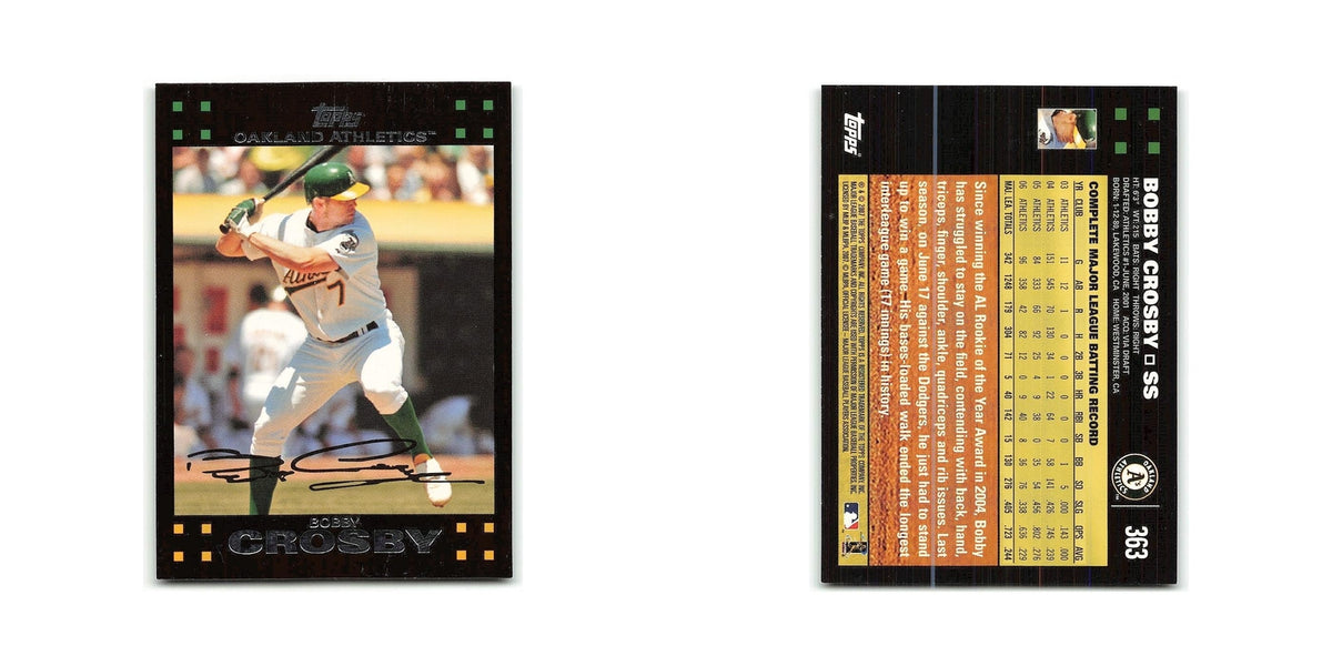 Bobby Crosby 2007 Topps #363 Oakland Athletics Baseball Card NM